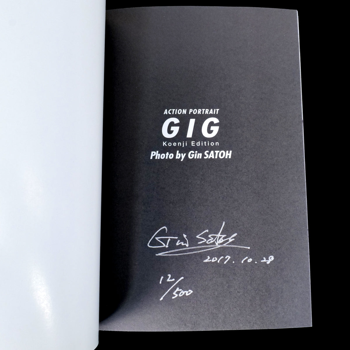 [SIGNED] ACTION PORTRAIT GIG Koenji Edition Jin Sato Ltd 500